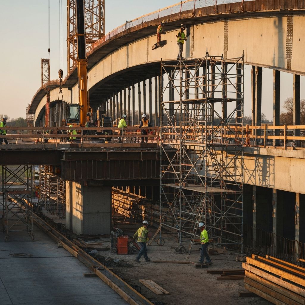 Brückensanierung Autobahnbau